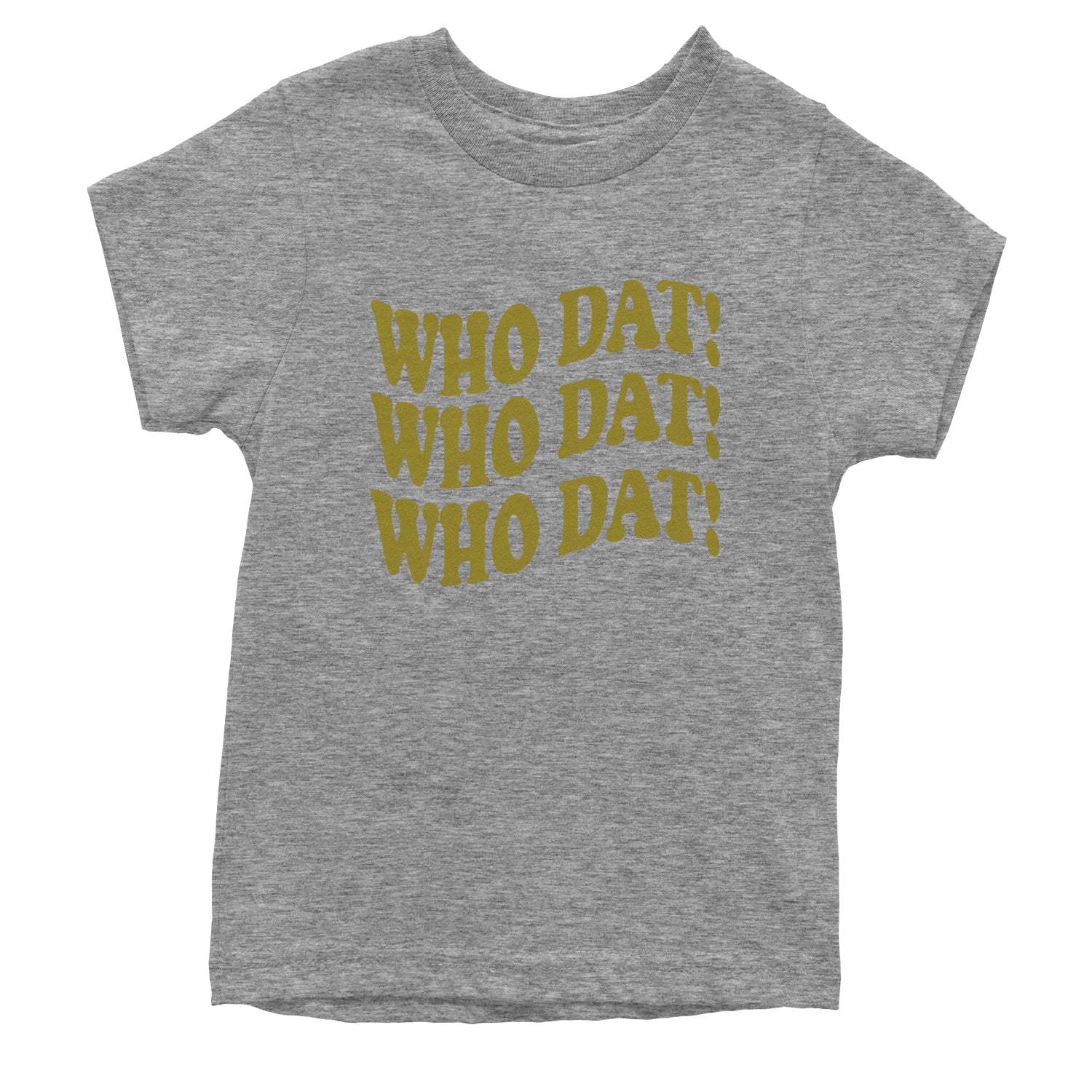 Who Dat Wavy Design Who Dat Nation Youth T-shirt Heather Grey