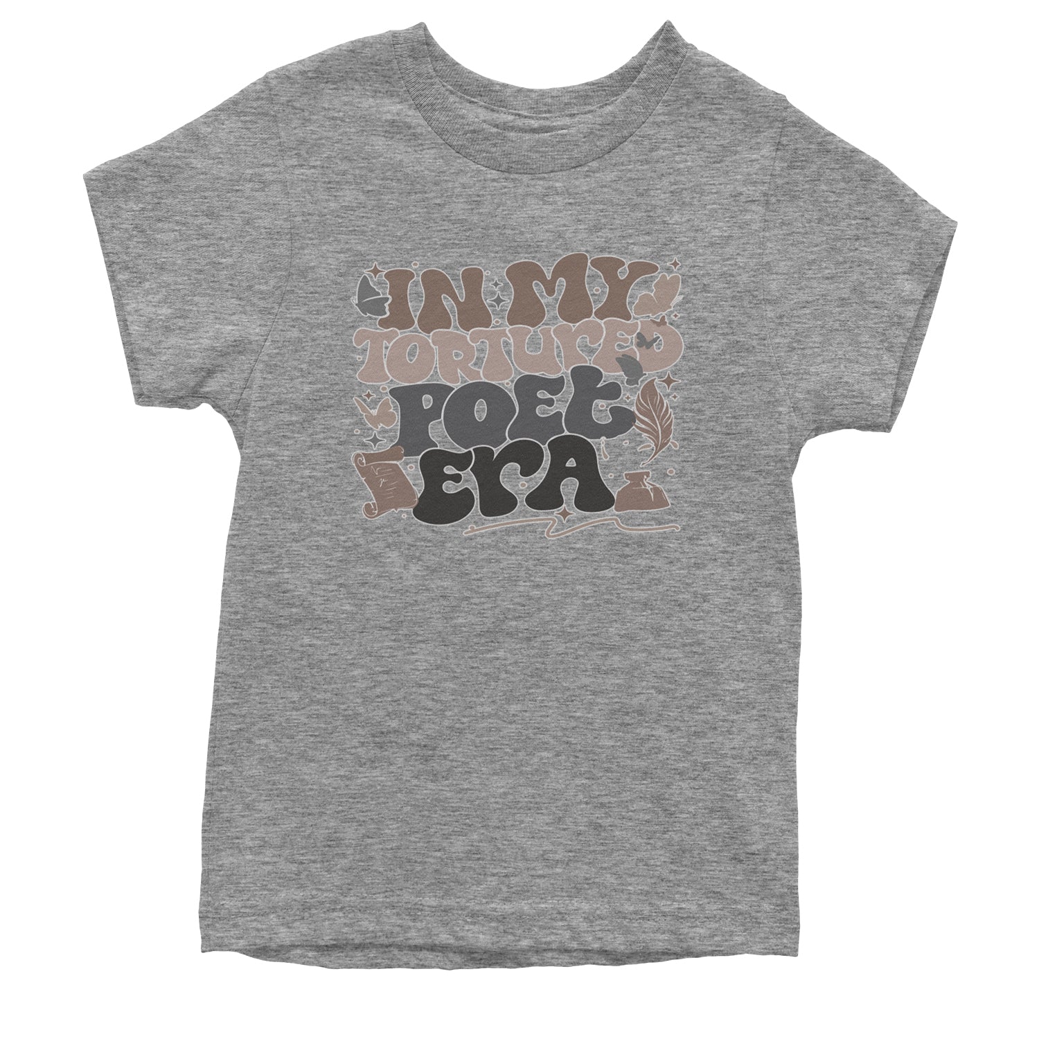 In My Tortured Poet Era TTPD Music Youth T-shirt Heather Grey