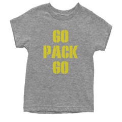 Go Pack Go Green Bay Youth T-shirt Heather Grey