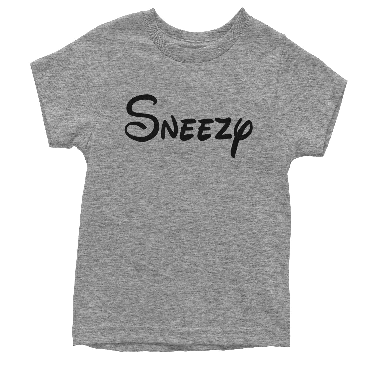 Sneezy - 7 Dwarfs Costume Youth T-shirt Heather Grey