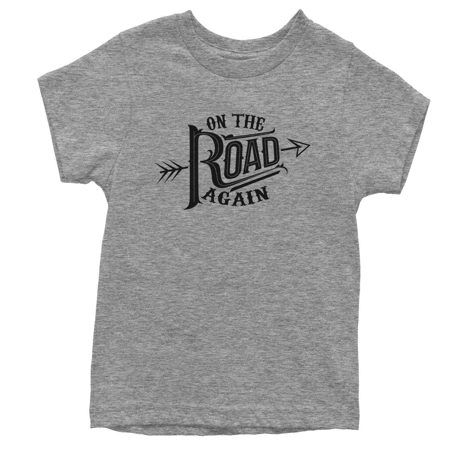 On The Road Again Hippy Country Music Youth T-shirt Tie-Dye Jellybean