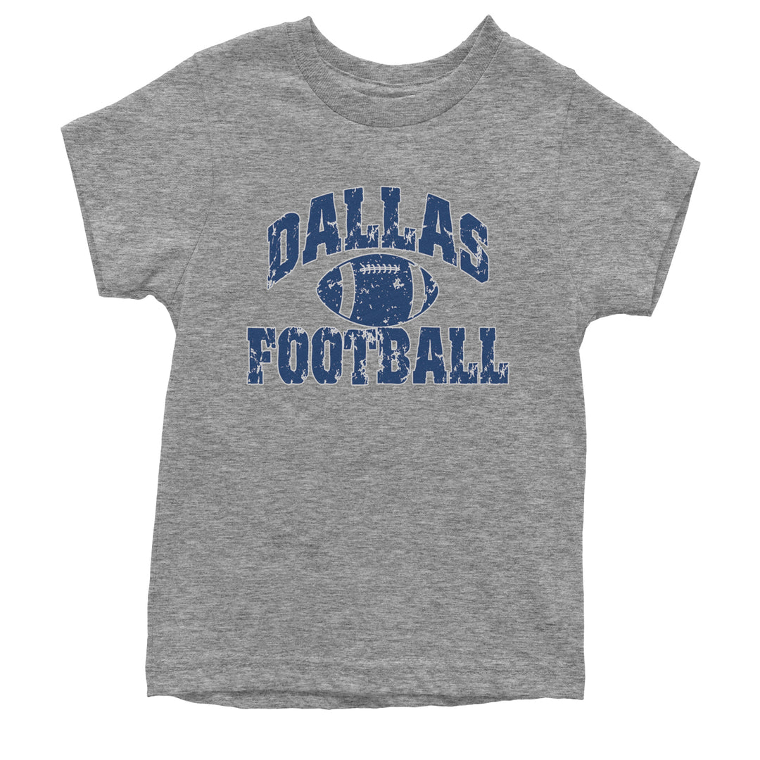 Dallas Distressed Football Youth T-shirt Heather Grey