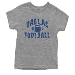 Dallas Distressed Football Youth T-shirt Heather Grey