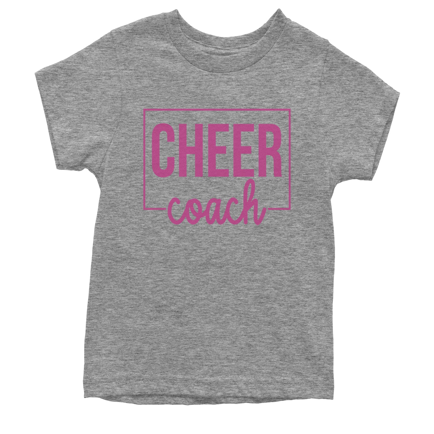 Cheer Coach Cheerleader Youth T-shirt Heather Grey