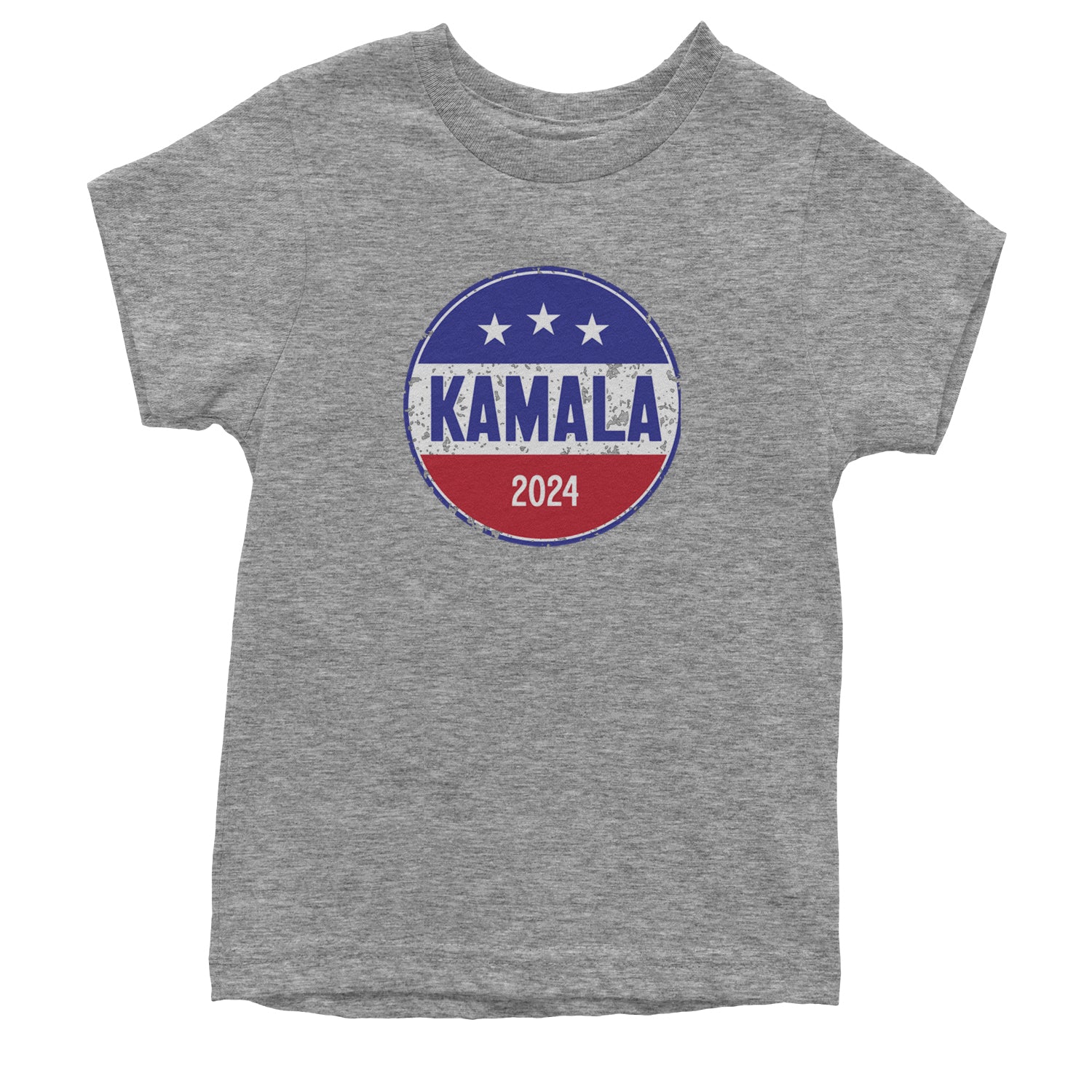 Kamala Badge 2024 - Kamala Harris For President 2024 Youth T-shirt Heather Grey