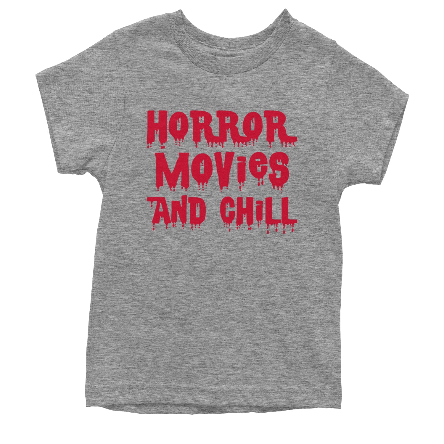 Horror Movies and Chill Youth T-shirt Heather Grey