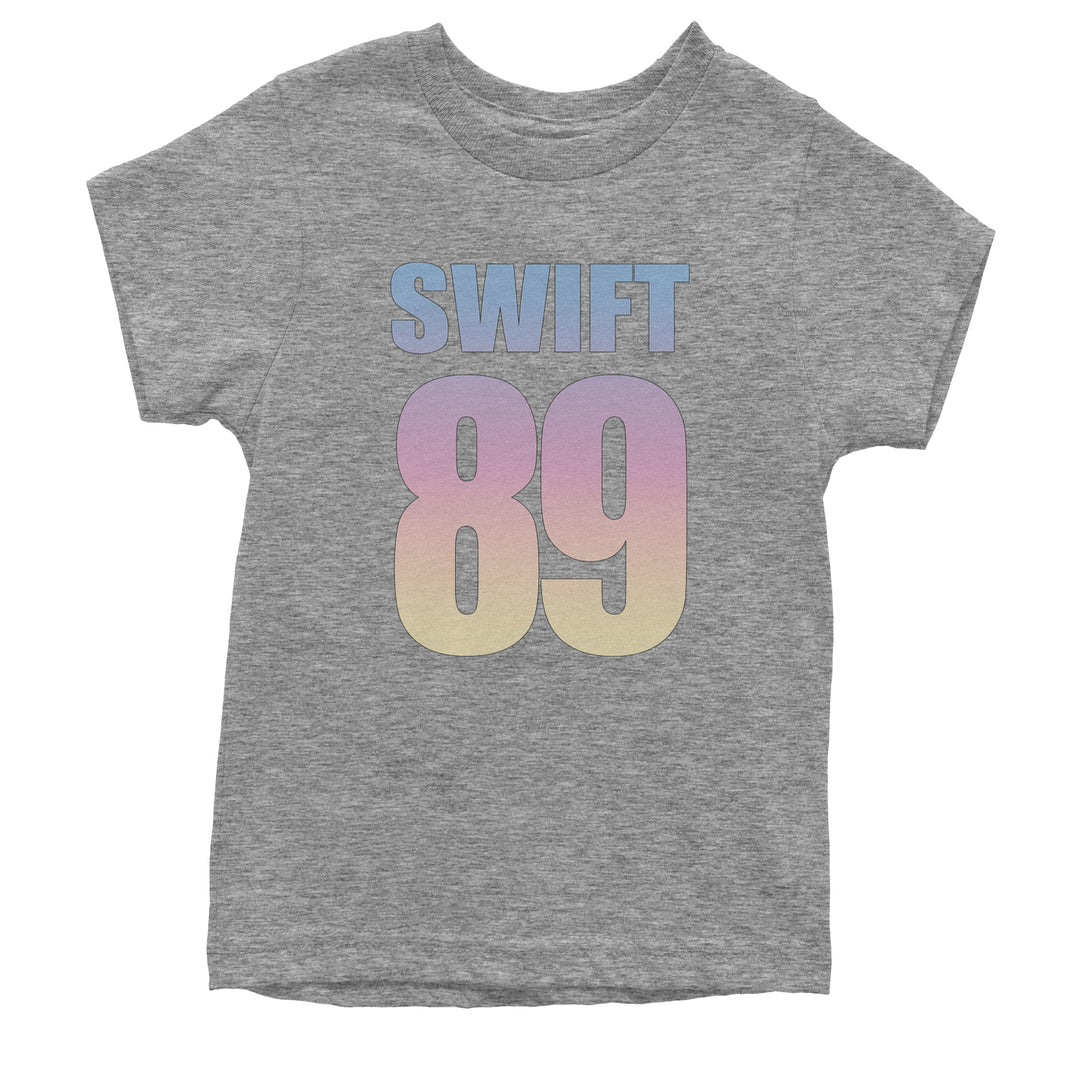Lover Era Swift 89 Birth Year Music Fan TTPD Youth T-shirt Heather Grey