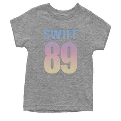 Lover Era Swift 89 Birth Year Music Fan TTPD Youth T-shirt Heather Grey