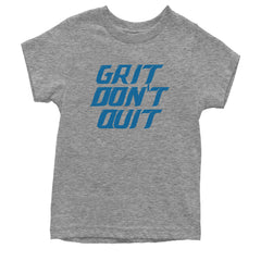 Grit Don't Quit Detroit Grit Youth T-shirt Heather Grey