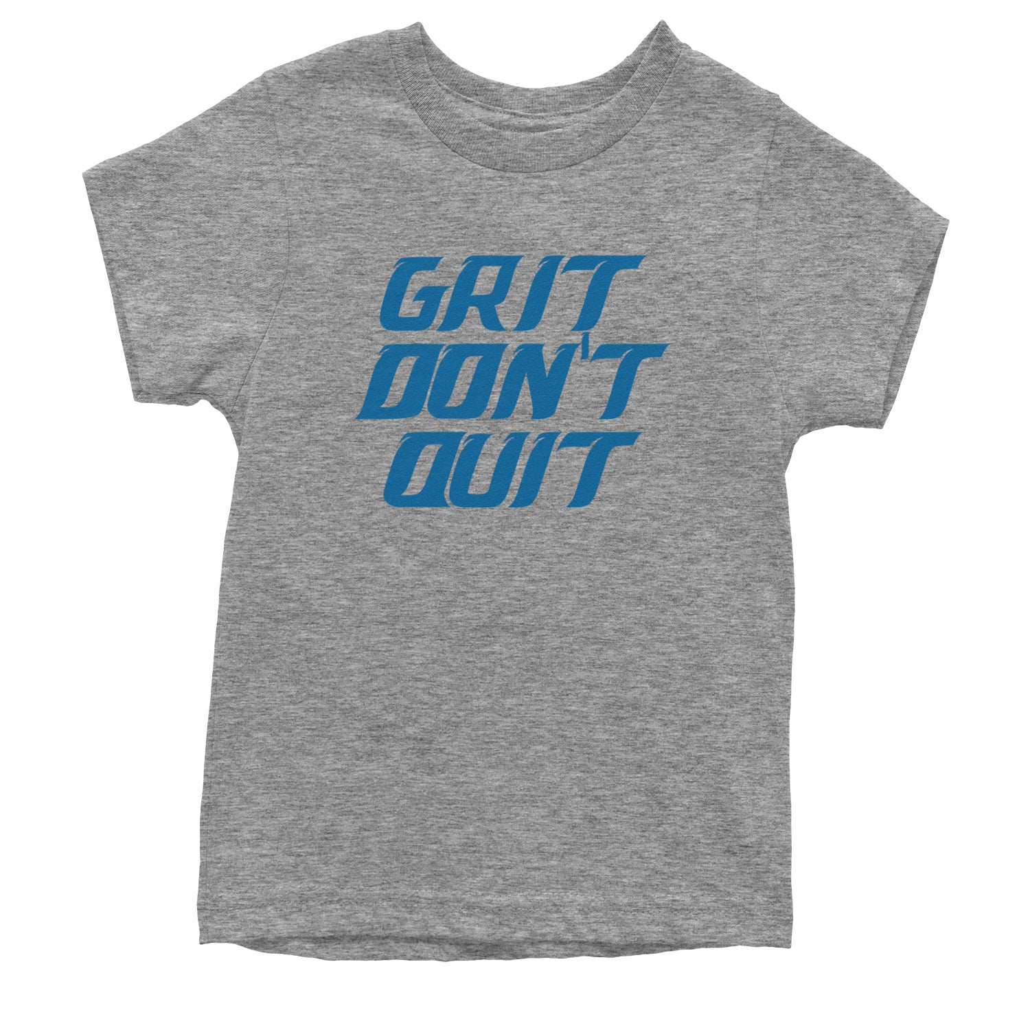 Grit Don't Quit Detroit Grit Youth T-shirt Heather Grey