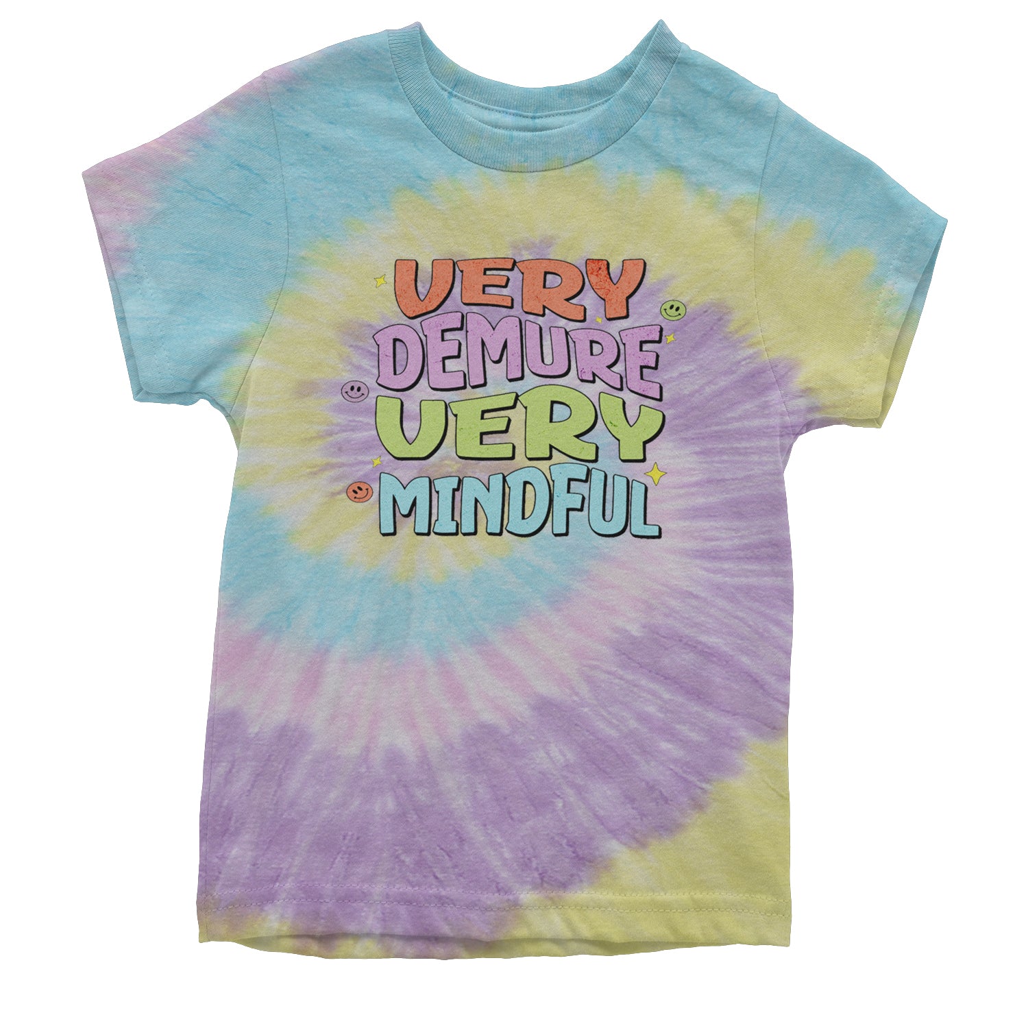 Very Demure, Very Mindful Youth T-shirt Tie-Dye Jellybean