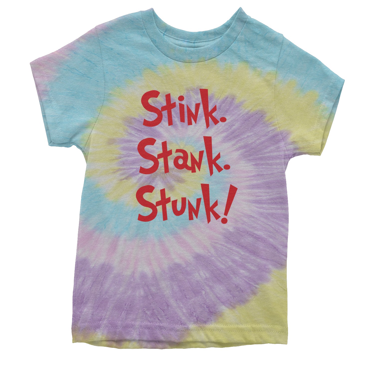 Stink Stank Stunk Gr-nch Youth T-shirt Tie-Dye Jellybean