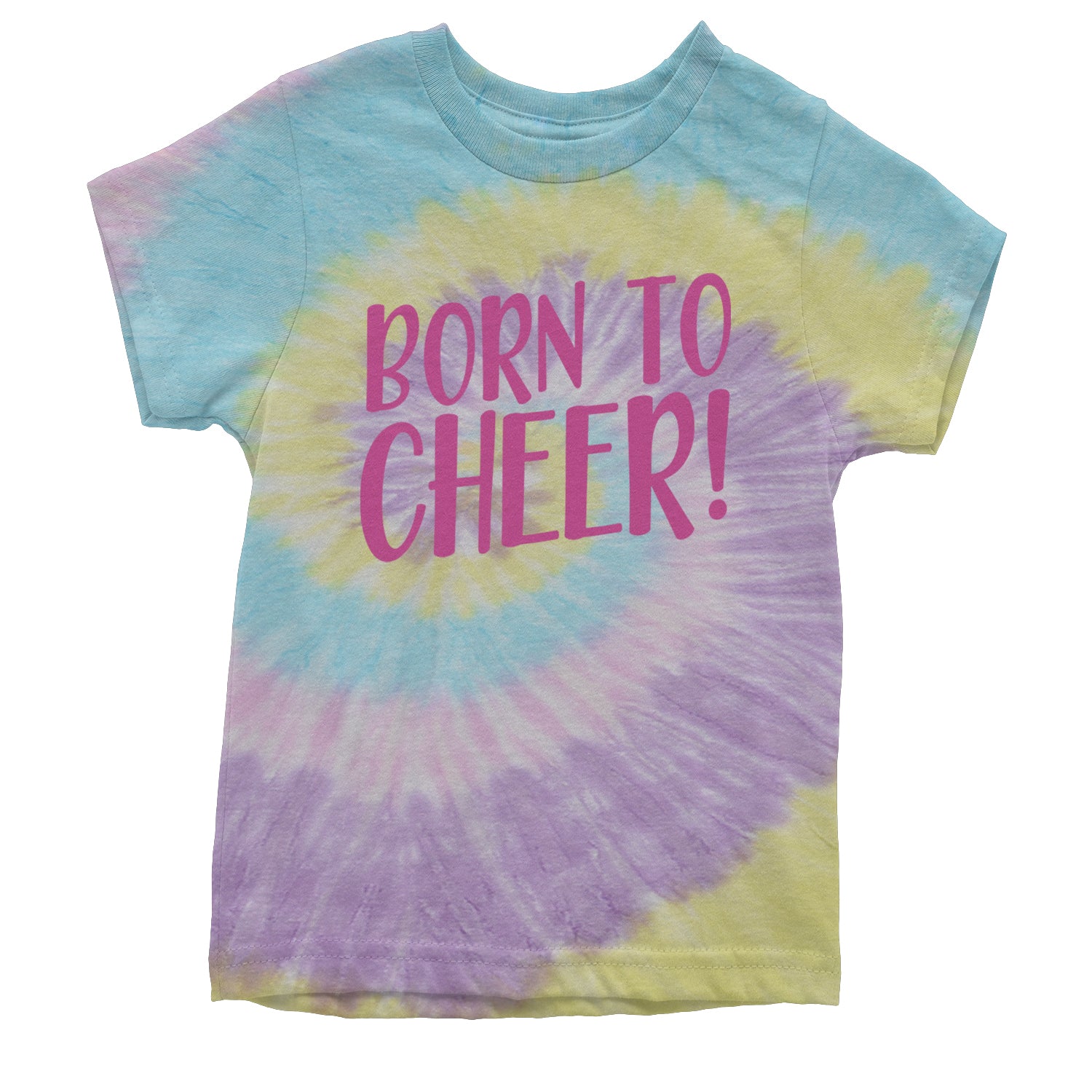 Born To Cheer Youth T-shirt Tie-Dye Jellybean