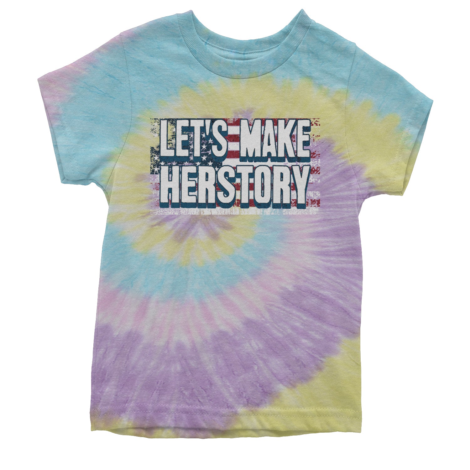 Lets Make Herstory - Support Kamala Harris For President 2024 Youth T-shirt Tie-Dye Jellybean