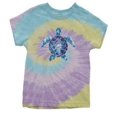 Ocean Aura Tie-Dye Sea Turtle Youth T-shirt Tie-Dye Jellybean