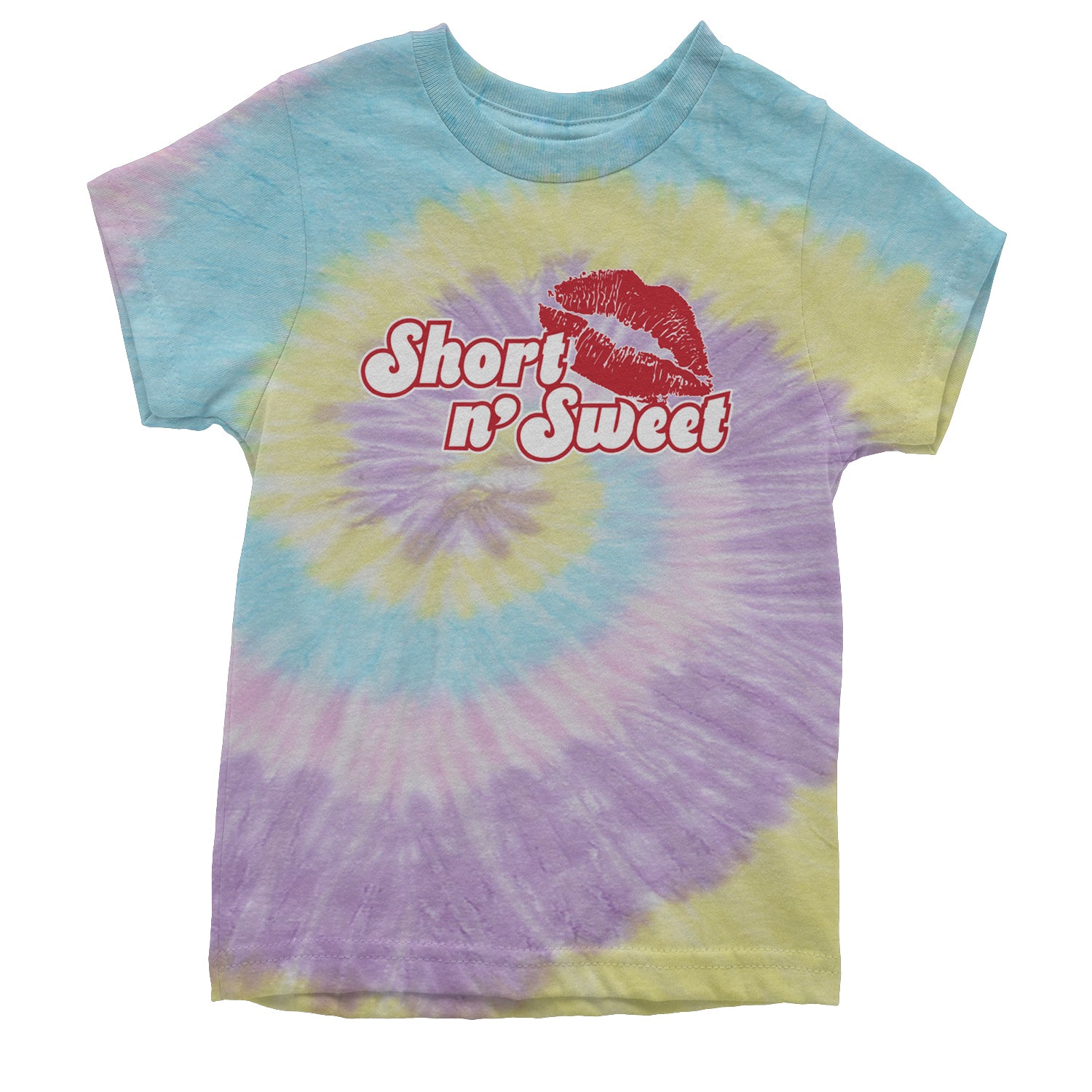 Short N' Sweet Red Lips Youth T-shirt Tie-Dye Jellybean