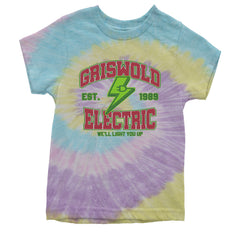 Griswold Electric We'll Light You Up Youth T-shirt Tie-Dye Jellybean