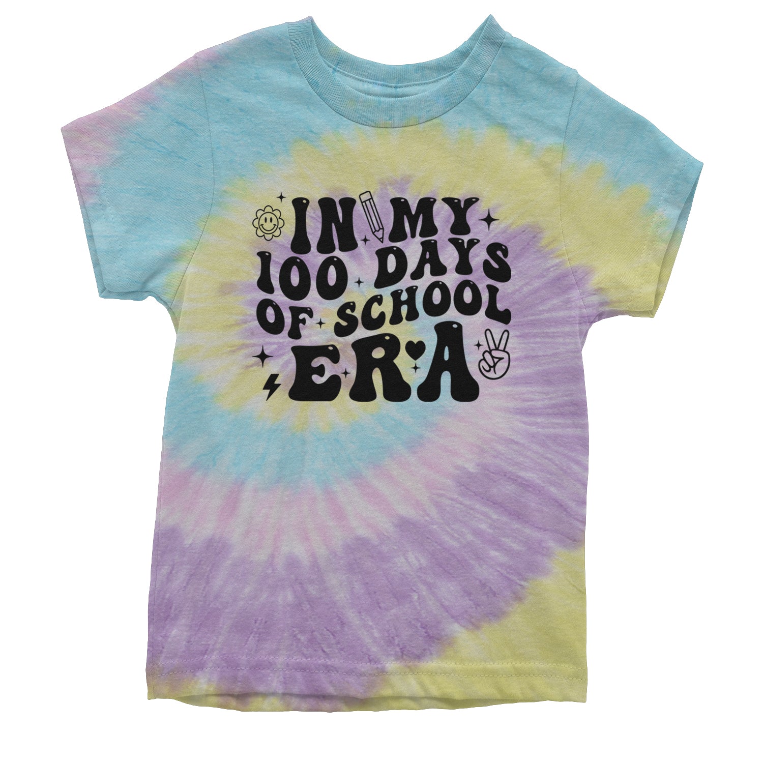 In My 100 Days Of School Era Youth T-shirt Tie-Dye Jellybean