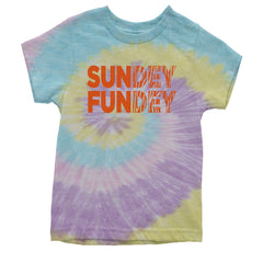 SunDEY FunDEY Sunday FundayYouth T-shirt Tie-Dye Jellybean