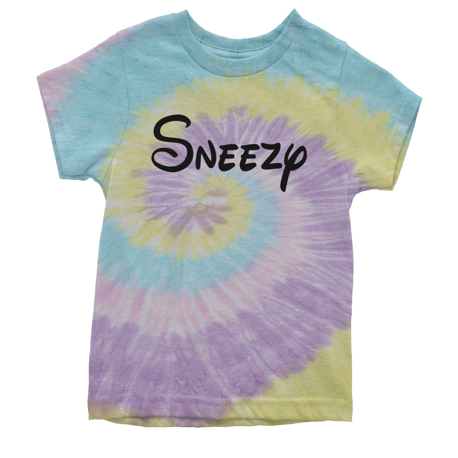 Sneezy - 7 Dwarfs Costume Youth T-shirt Tie-Dye Jellybean