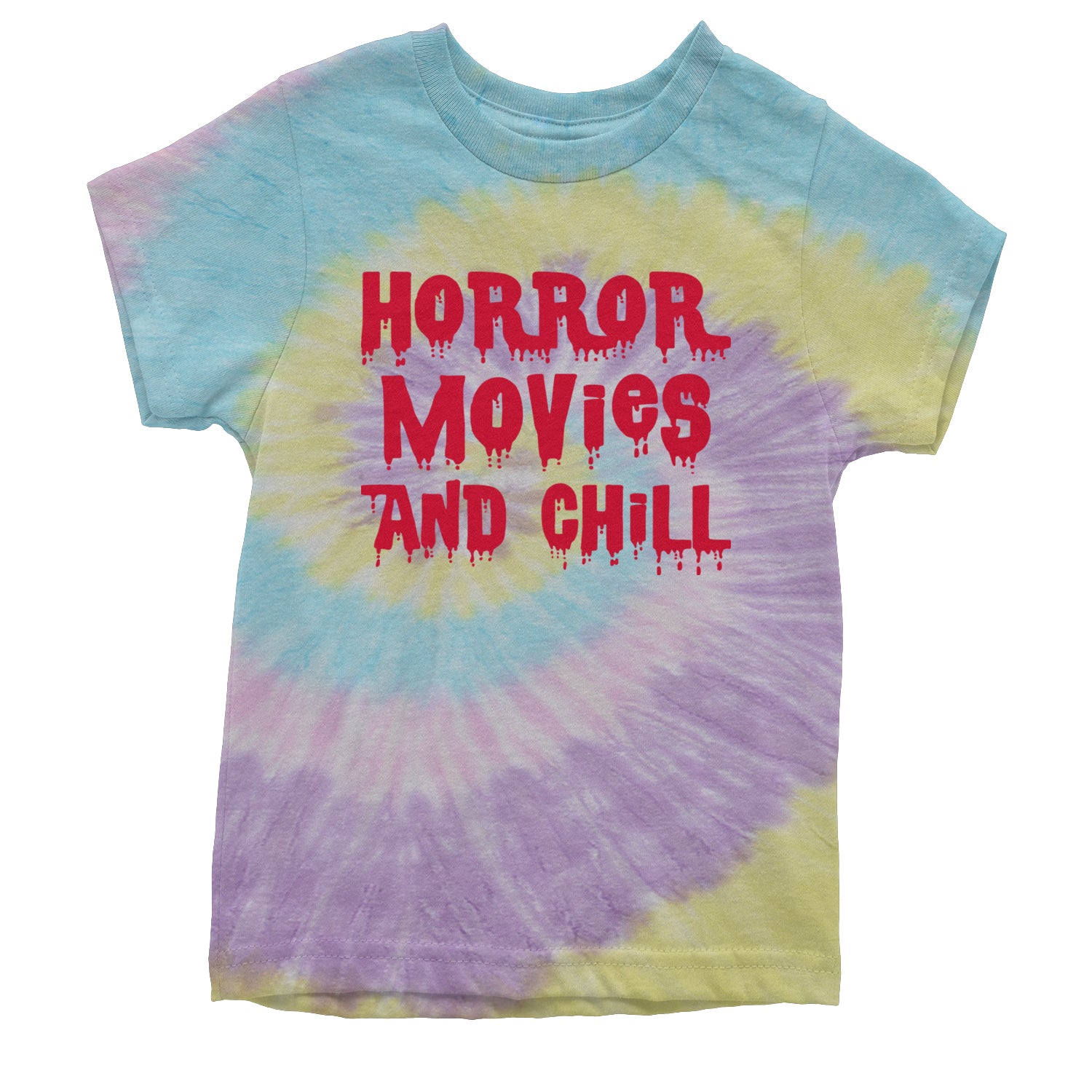 Horror Movies and Chill Youth T-shirt Tie-Dye Jellybean