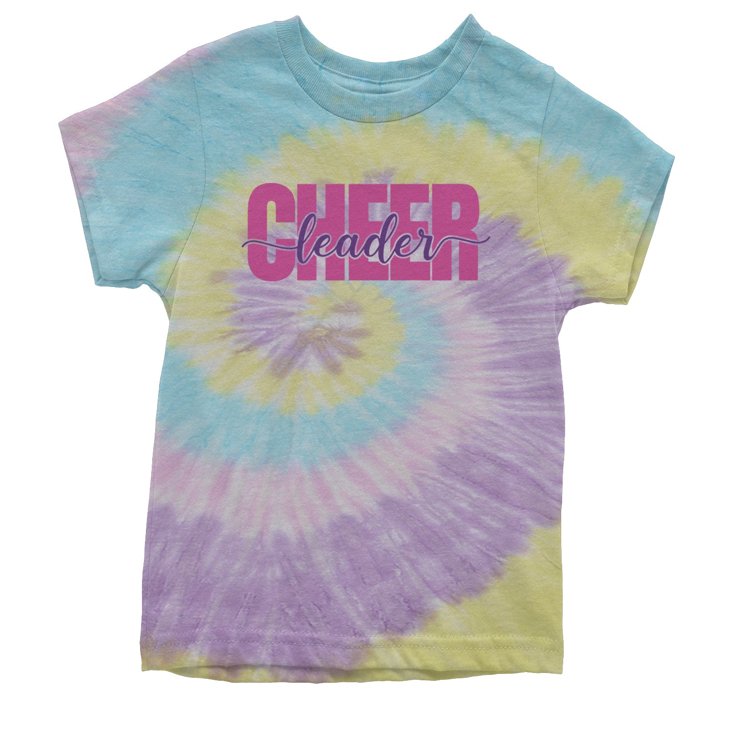 Cheerleader with Scripted Flair Youth T-shirt Tie-Dye Jellybean