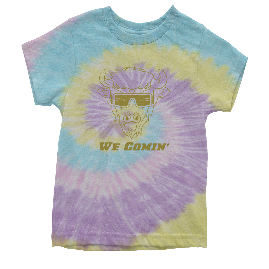 We Coming Coach Prime Colorado Youth T-shirt Tie-Dye Jellybean