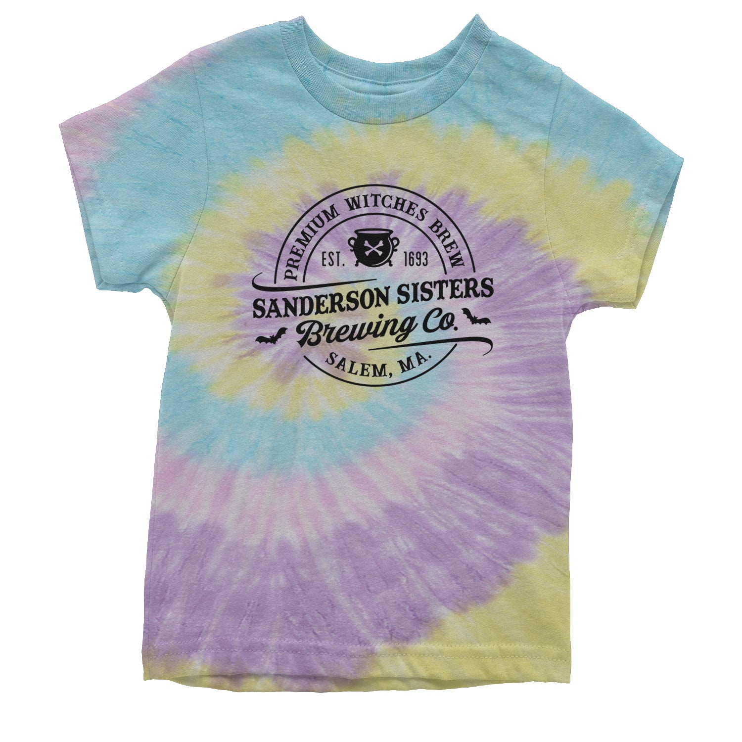 Sanderson Sisters Brewing Company Witches Brew Youth T-shirt Tie-Dye Jellybean