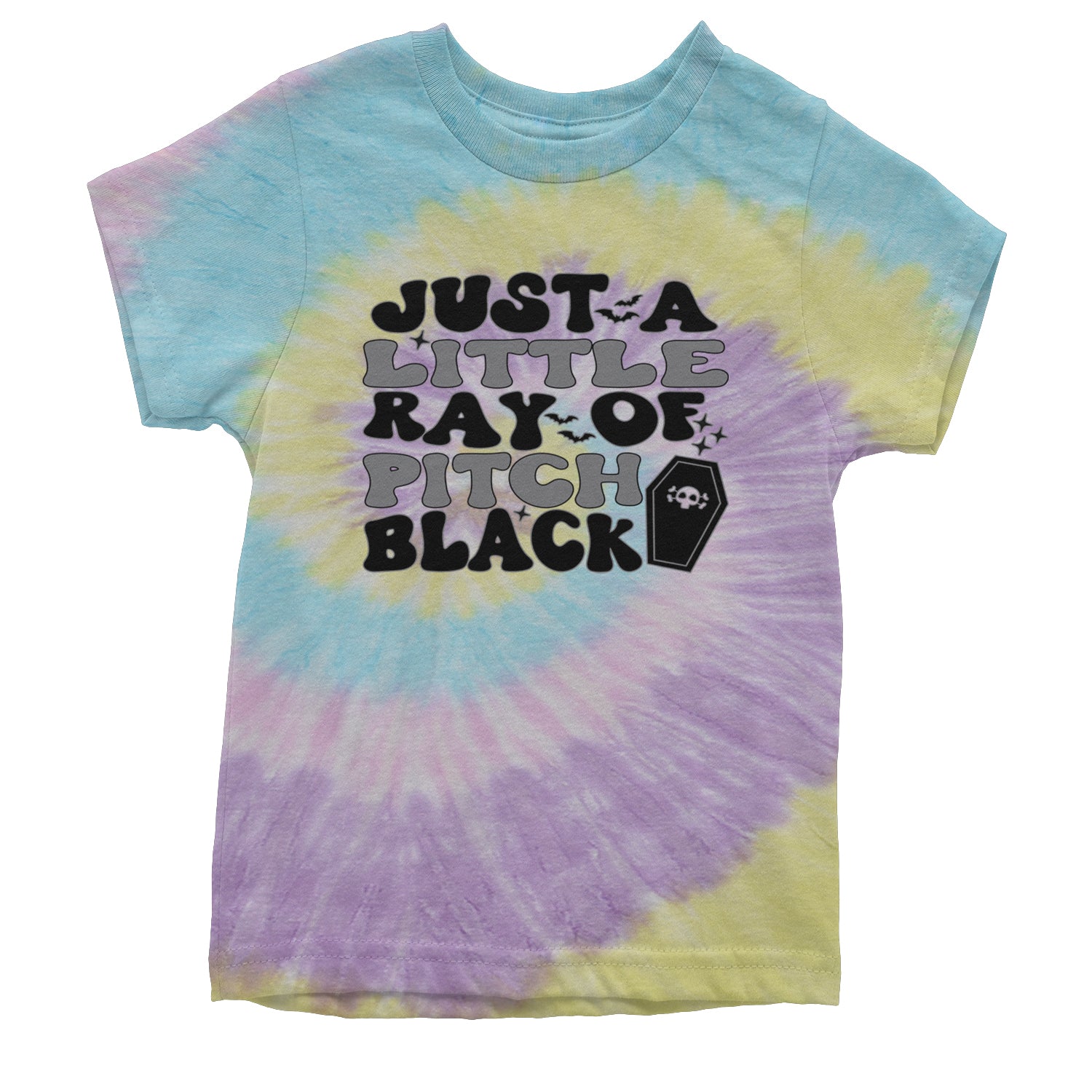 Just A Little Ray of Pitch Black Youth T-shirt Tie-Dye Jellybean