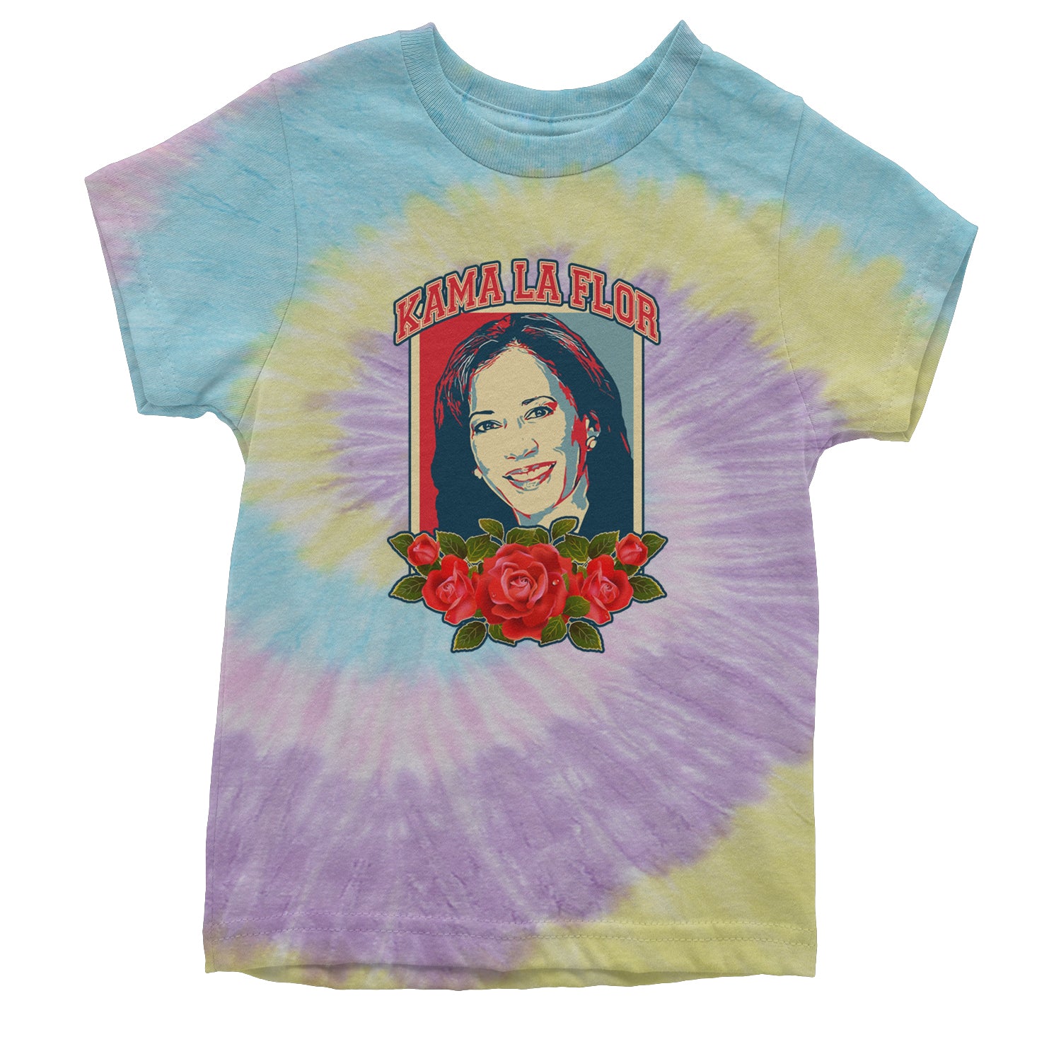 Kama La Flor Kamala Como La Flor Youth T-shirt Tie-Dye Jellybean