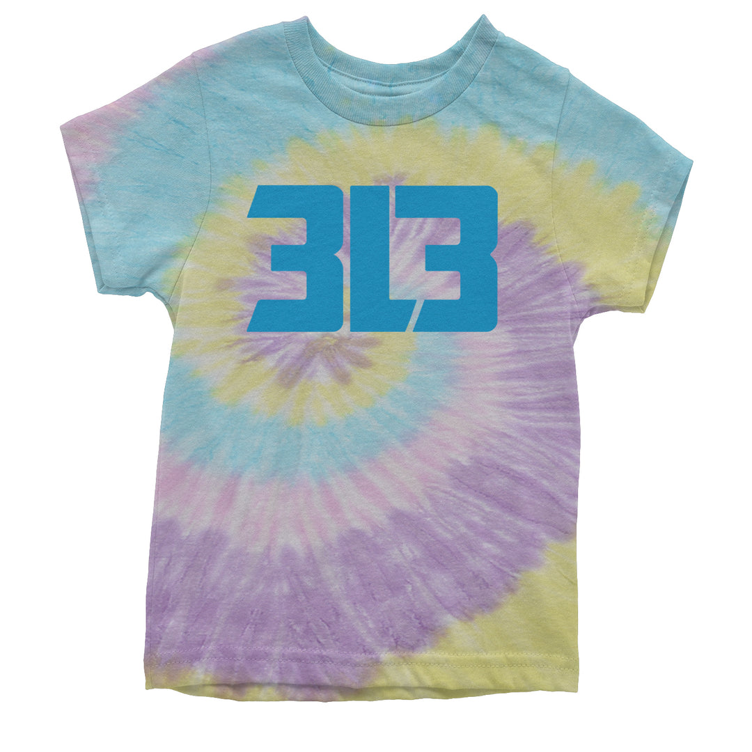 3L3 From The 313 Detroit Football Youth T-shirt Tie-Dye Jellybean