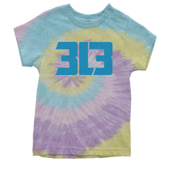 3L3 From The 313 Detroit Football Youth T-shirt Tie-Dye Jellybean