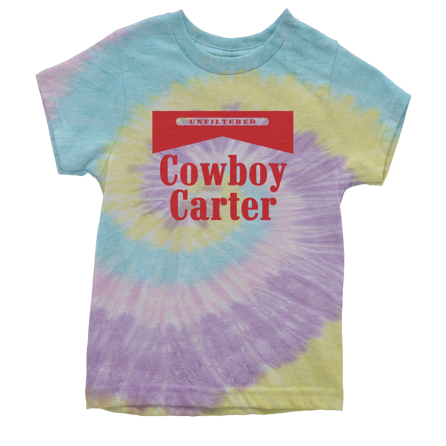 Cowboy Karter Country Act Two Youth T-shirt Tie-Dye Jellybean