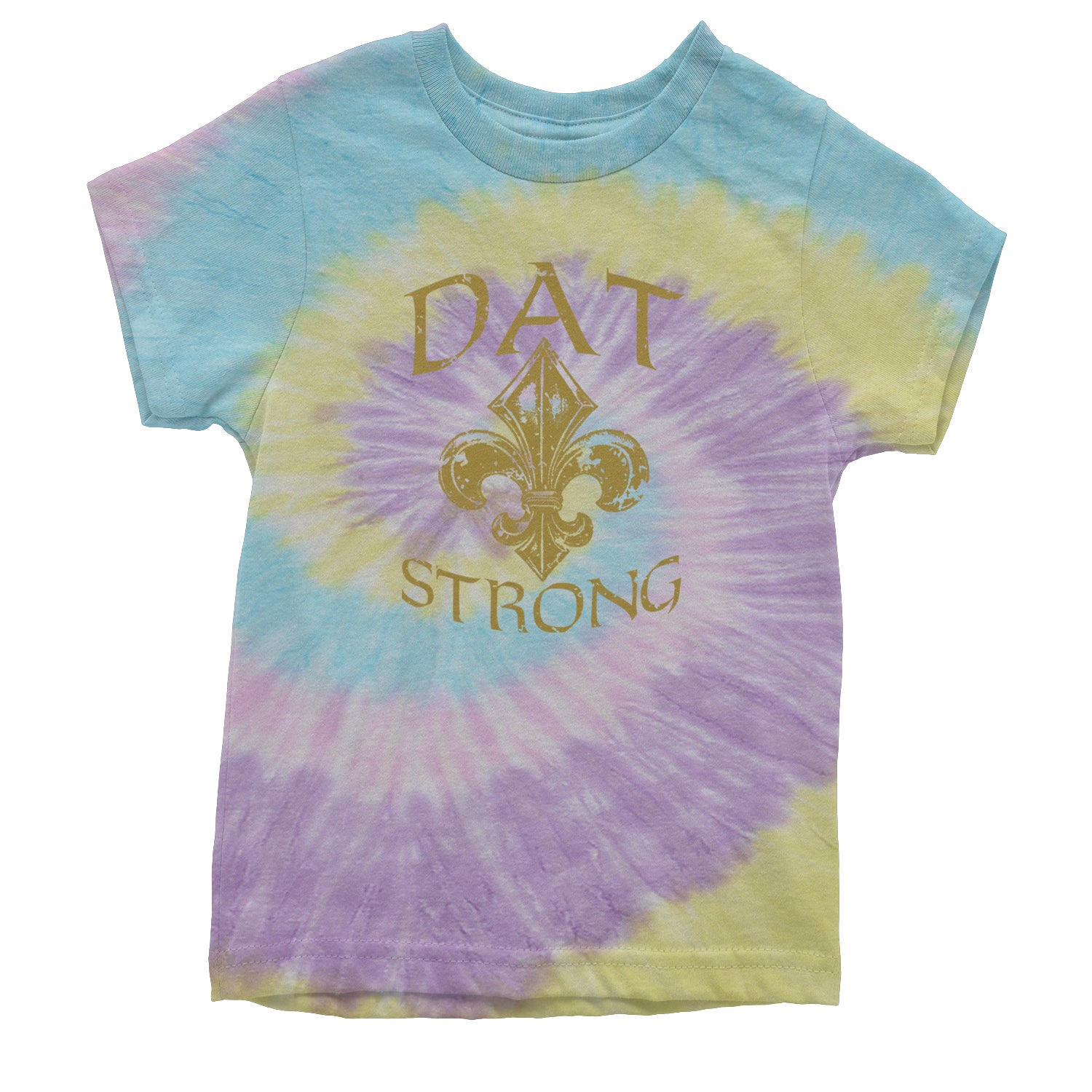 Dat Strong New Orleans   Youth T-shirt Tie-Dye Jellybean