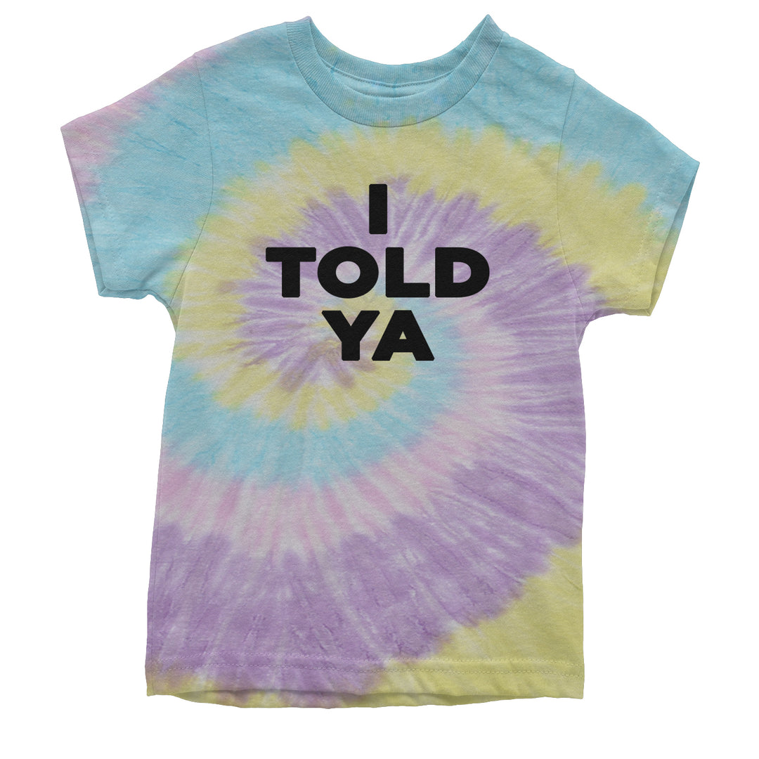 I Told Ya Challenger Black Print Youth T-shirt Tie-Dye Jellybean