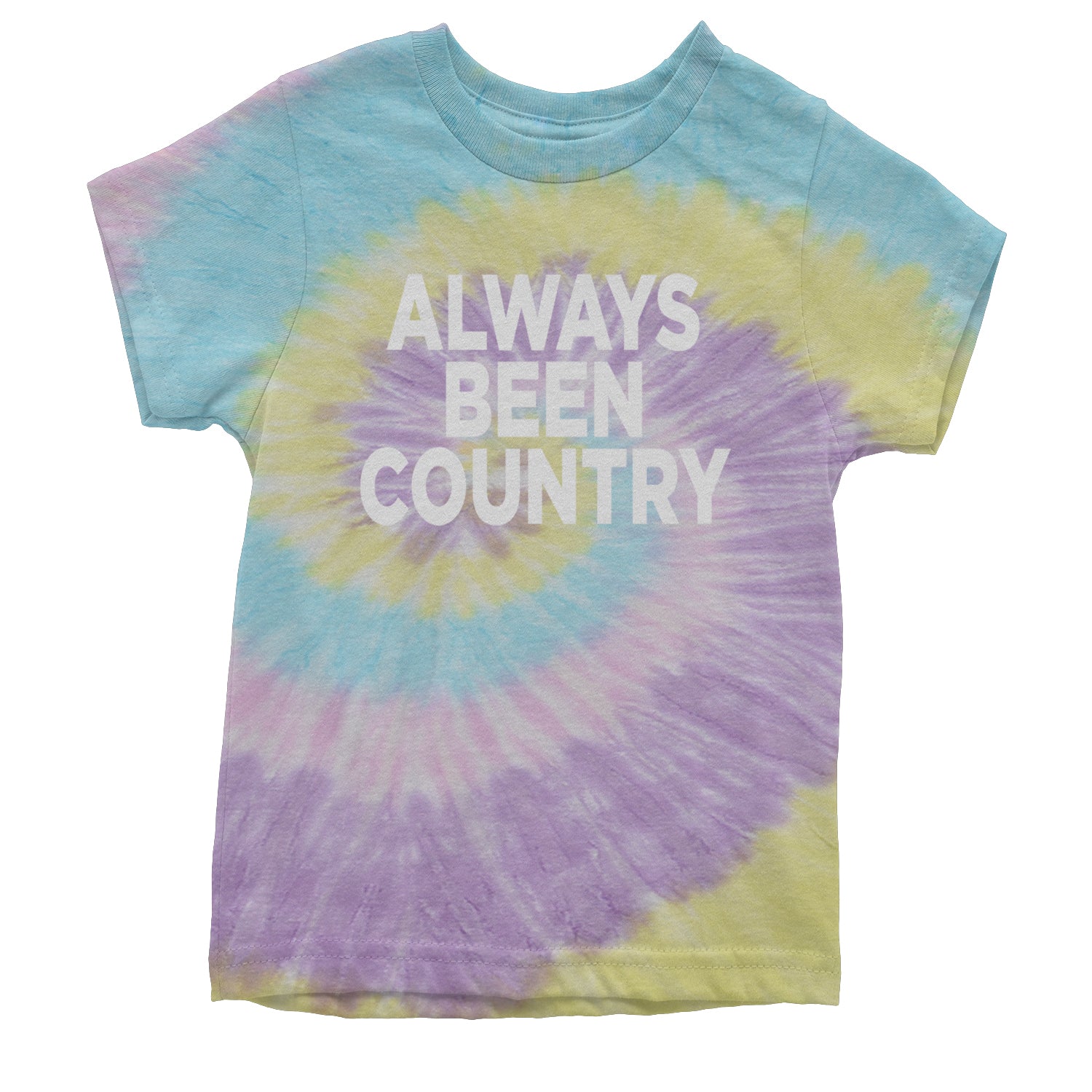 Always Been Country Music Youth T-shirt Tie-Dye Jellybean