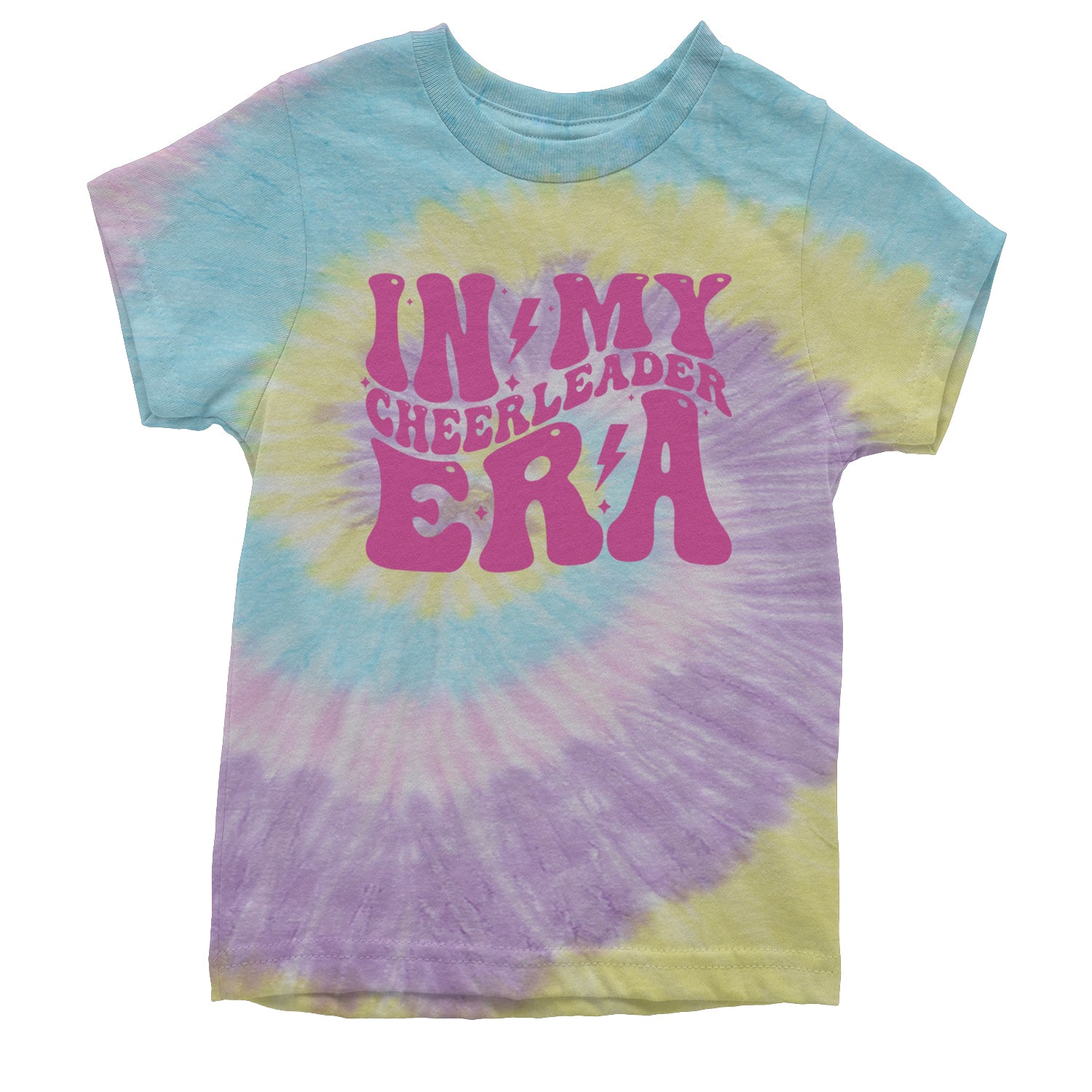 In My Cheerleader Era Youth T-shirt Tie-Dye Jellybean