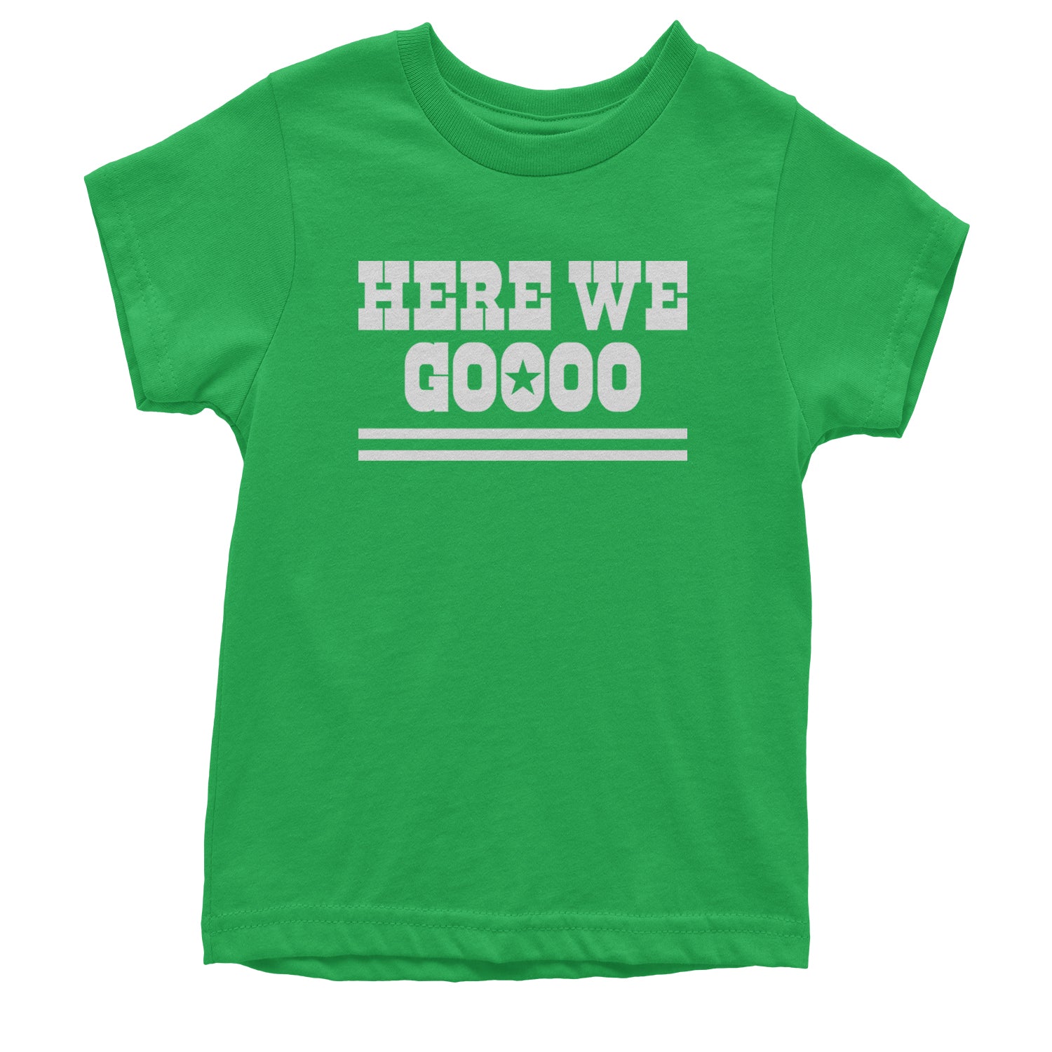 Here We Go Dem Boys Dallas Football Youth T-shirt Kelly Green