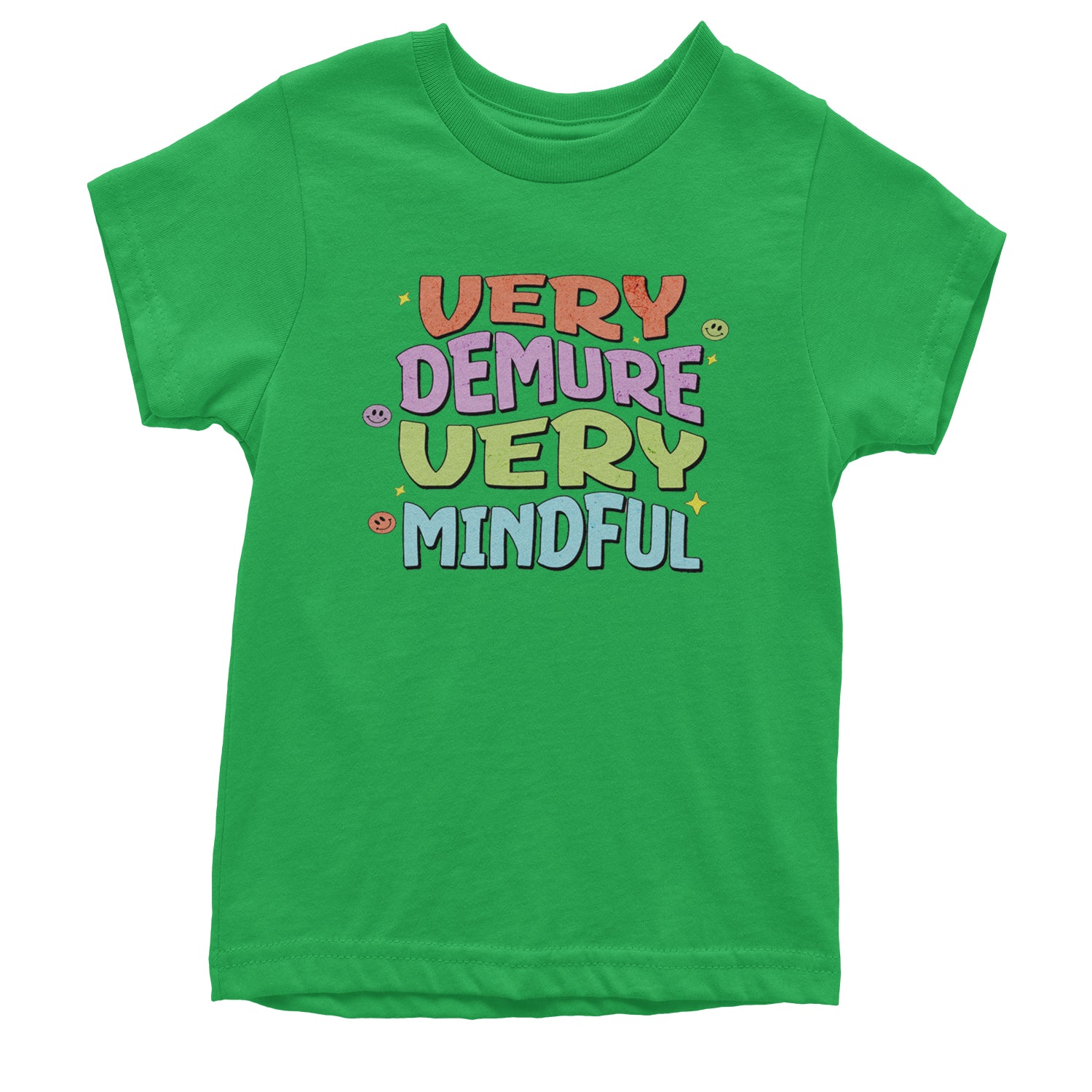 Very Demure, Very Mindful Youth T-shirt Kelly Green