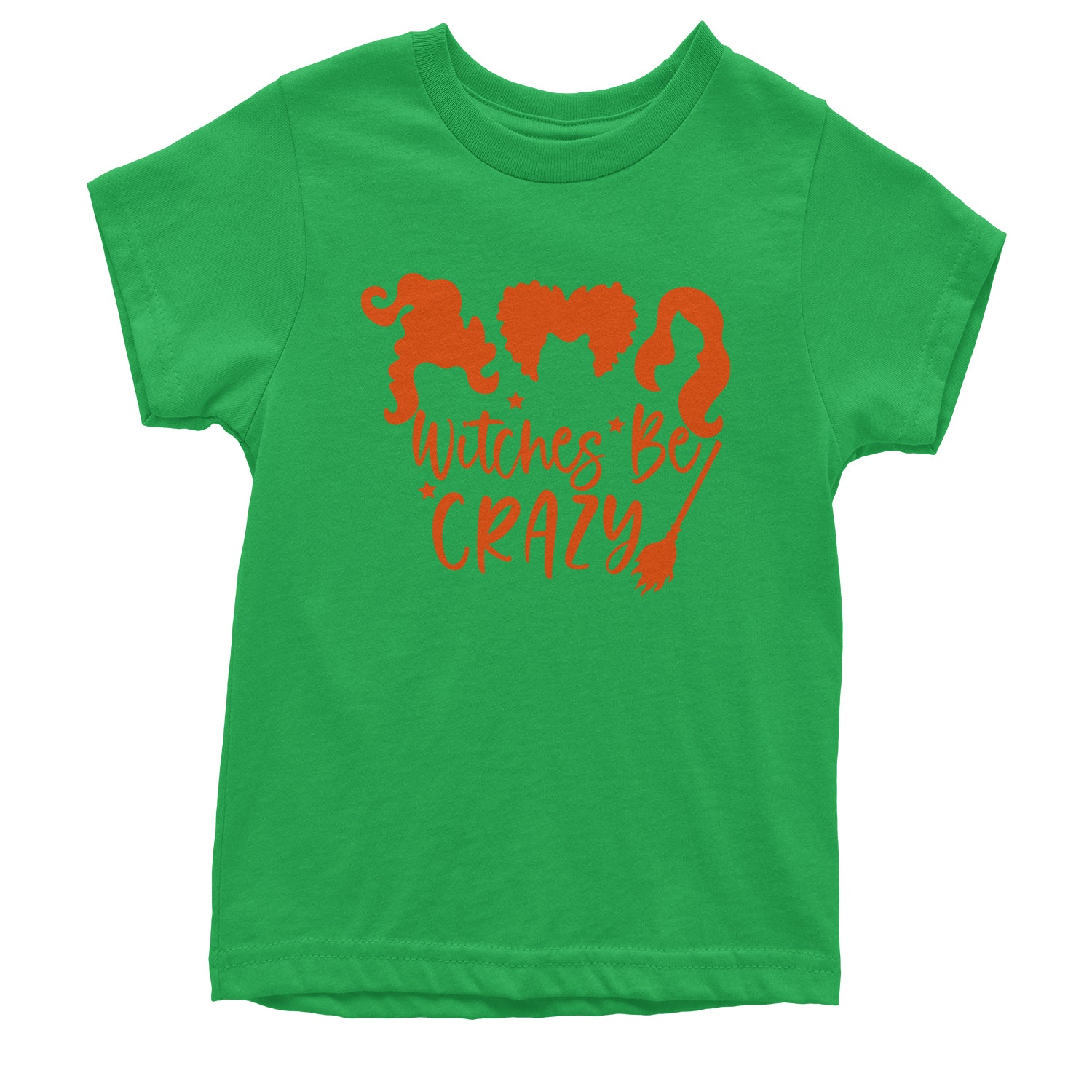 Witches Be Crazy Hocus Pocus Youth T-shirt Kelly Green