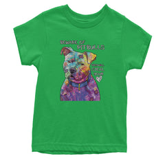 Beware Of Pit Bulls, They Will Steal Your Heart  Youth T-shirt Kelly Green