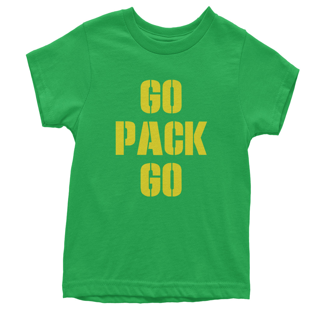 Go Pack Go Green Bay Youth T-shirt Kelly Green