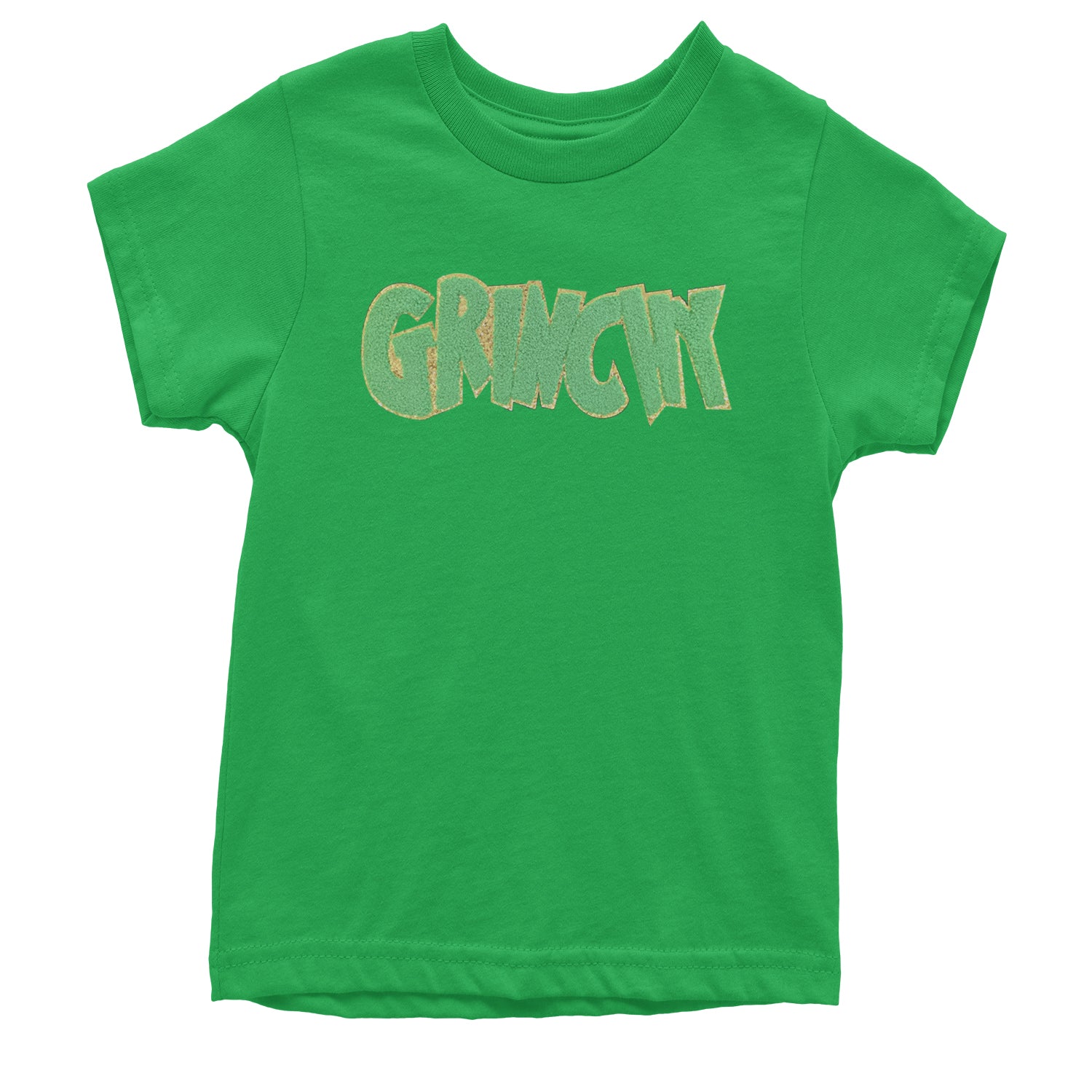 Green Gr-nchy Chenille Patch Youth T-shirt Kelly Green