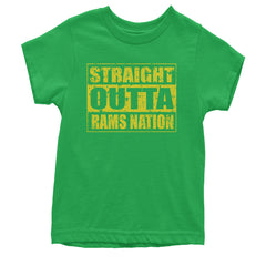 Straight Outta Rams Nation   Youth T-shirt Kelly Green