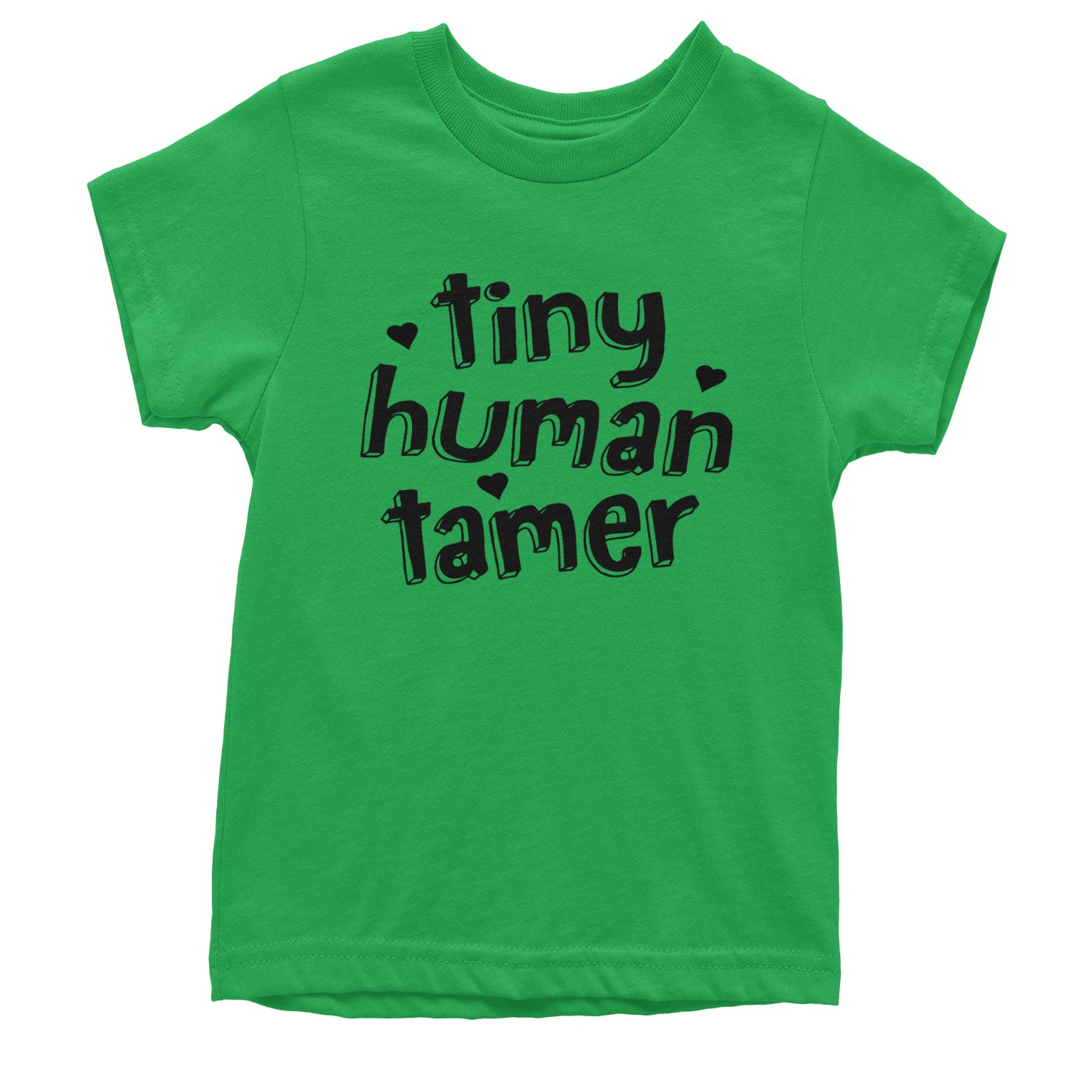 Tiny Human Tamer Teacher Youth T-shirt Kelly Green