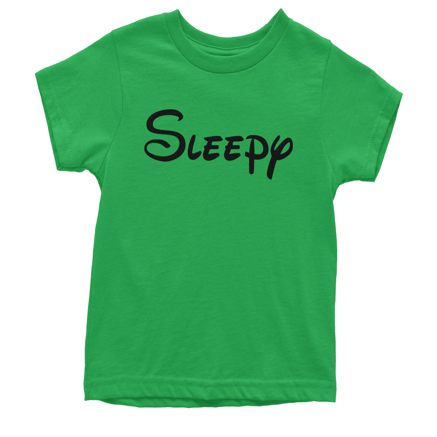 Sleepy - 7 Dwarfs Costume Youth T-shirt Kelly Green