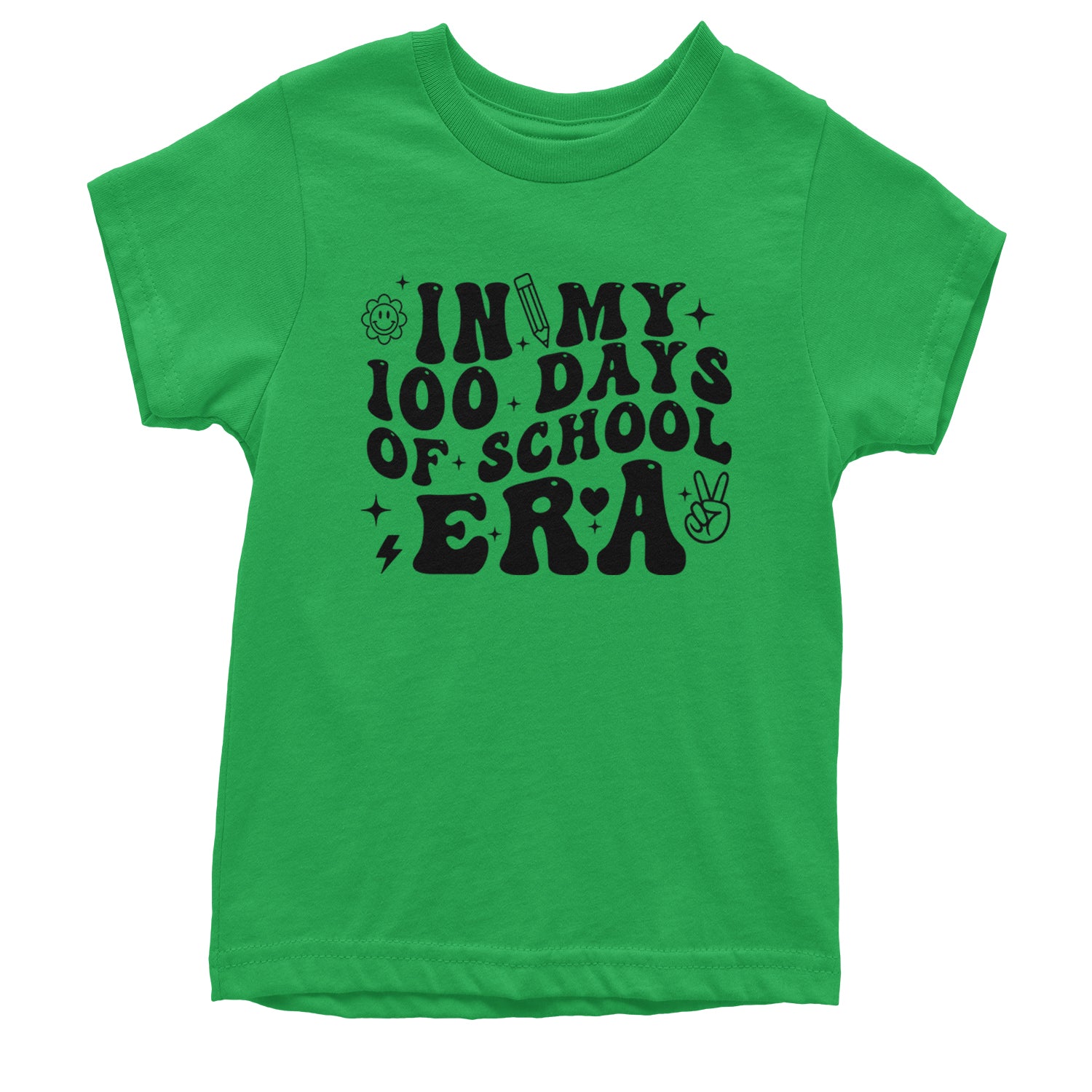 In My 100 Days Of School Era Youth T-shirt Heather Grey