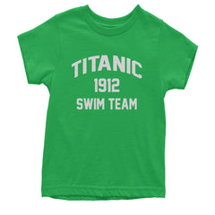 Titanic Swim Team 1912 Funny Cruise Youth T-shirt Kelly Green