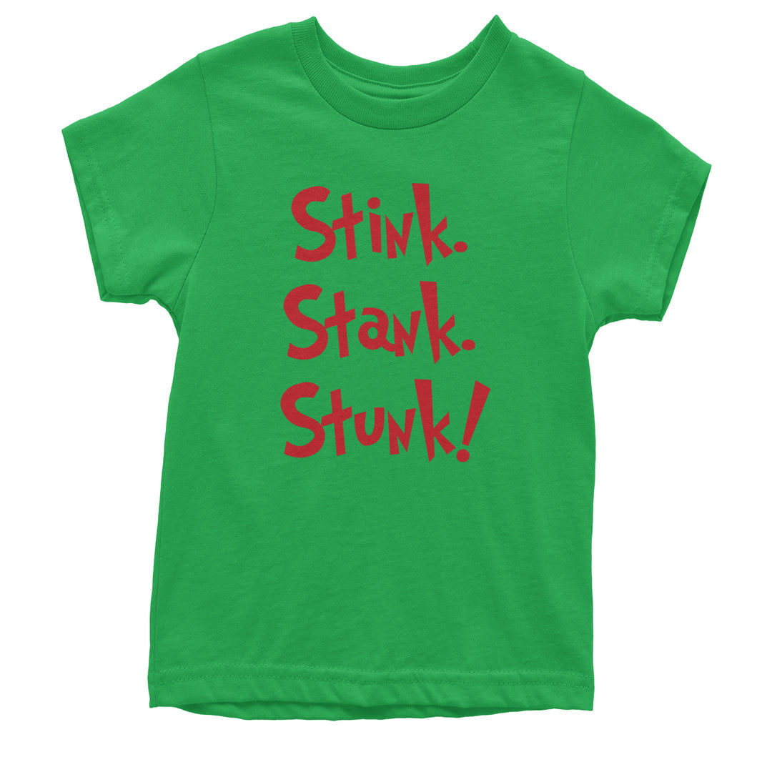 Stink Stank Stunk Gr-nch Youth T-shirt Kelly Green