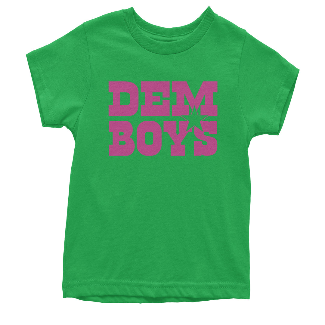 Dem Boys Hot Pink Dallas  Youth T-shirt Kelly Green
